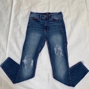 HOLLISTER high rise super skinny crop jeans size 3